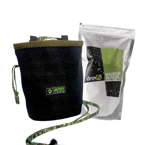 Combo | magnesiera track 2 libo + 100 g magnesio polvo drow color negro