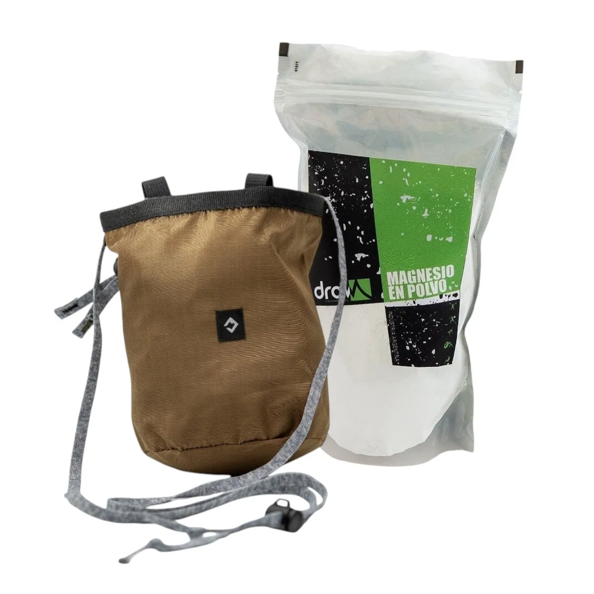 Magnesiera track 2 libo + 200 g magnesio polvo drow - pack color verde oliva