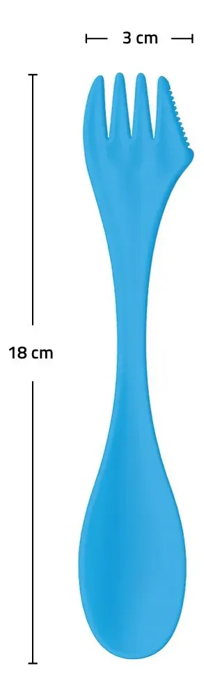 Cubiertos De Plástico  3 En 1 Tenedor Cuchara Cuchillo